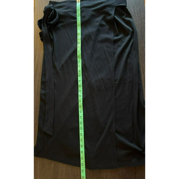 NWT Vince Black Midi Wrap Skirt Style V565383318 100% Pima Cotton Size M - Picture 8 of 8